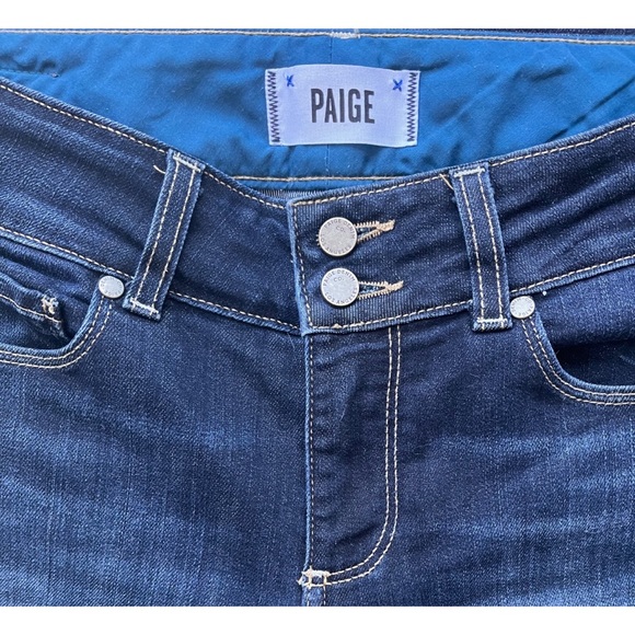 PAIGE Hidden Hills Boot High Rise Double Button Jeans in Super McKinley, Size 27 - Picture 10 of 16